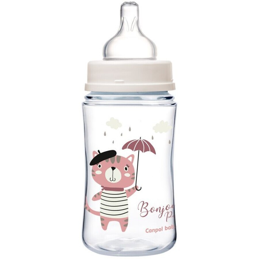 Canpol Babyflaschen EasyStart BONJOUR PARIS BONJOUR PARIS EasyStart Flasche rosa 240 ml