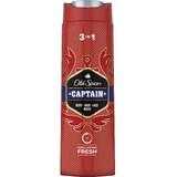 Old Spice Captain Gel de ducha y champú con notas de sándalo y cítricos 400 ml