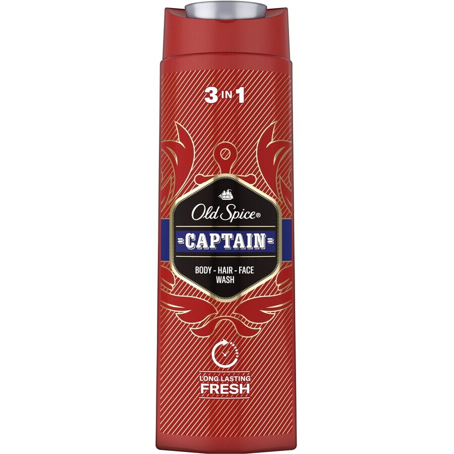 Old Spice Captain Shower gel and shampoo with sandalwood and citrus notes 400 ml