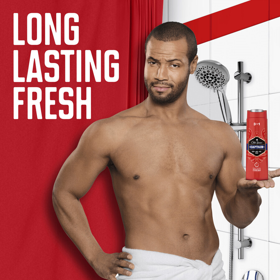 Old Spice Captain Shower gel and shampoo with sandalwood and citrus notes 400 ml