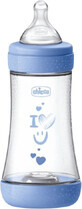 Chicco Perfect5 biber&#243;n de silicona, azul 240 ml