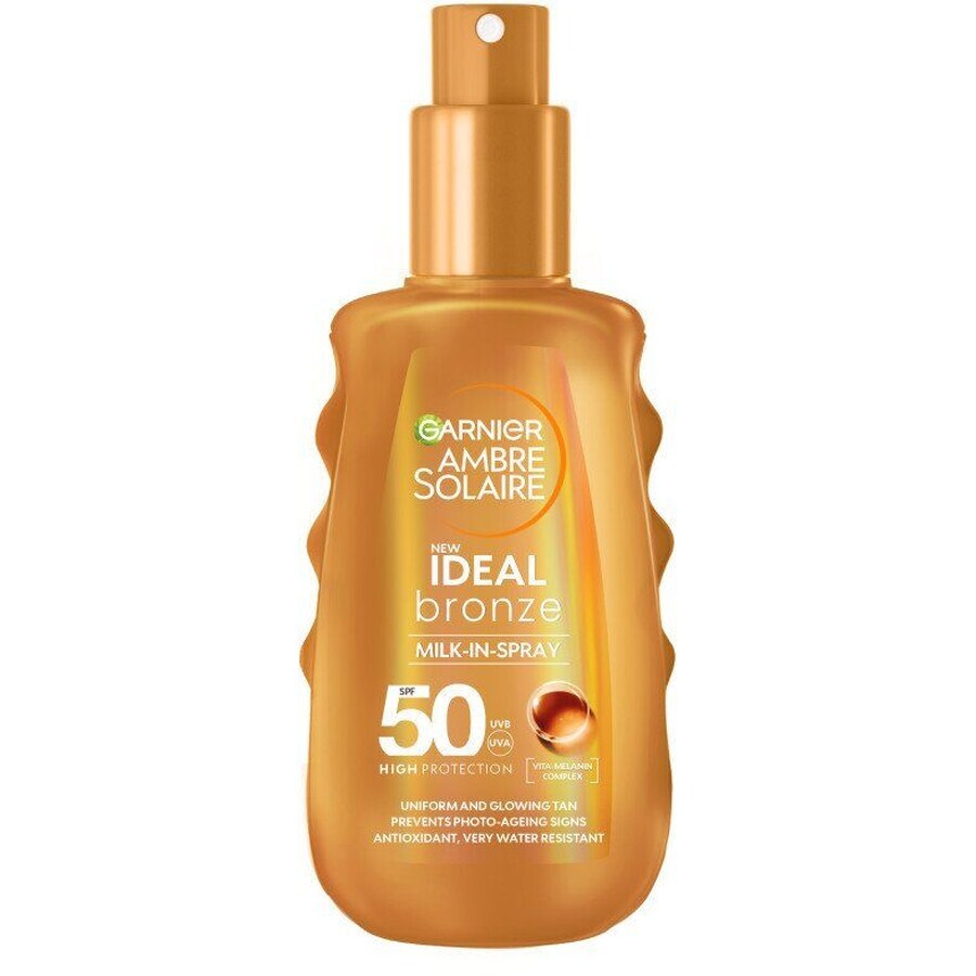 Garnier Ambre Solaire Ideal Bronze Spray Bronzing Body Lotion SPF 50, 150 ml