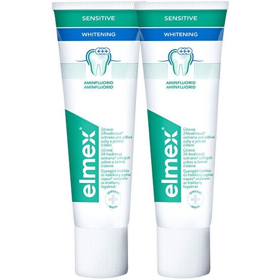 Elmex Whitening Toothpaste for Sensitive Teeth Sensitive Whitening Duopack 2 x 75 ml