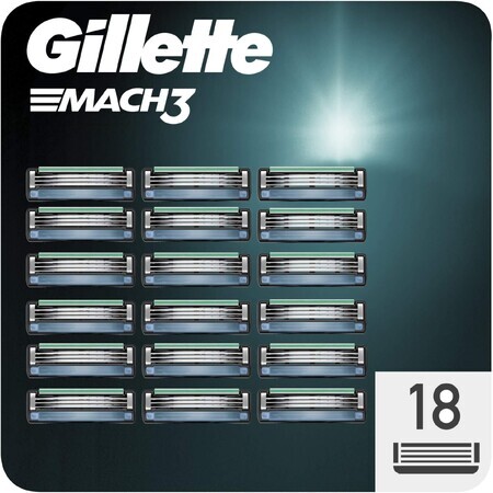 Cabezales de afeitado de recambio para hombre Gillette Mach3 Mach3 18 piezas