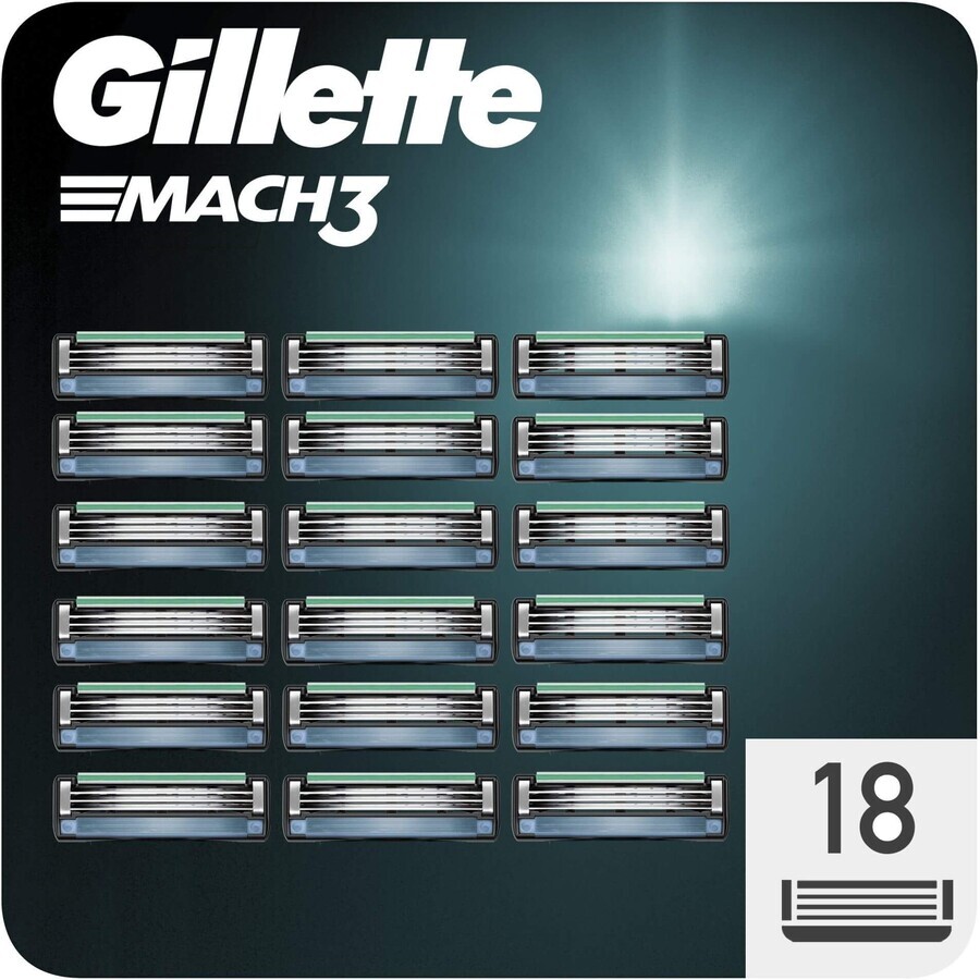 Cabezales de afeitado de recambio para hombre Gillette Mach3 Mach3 18 piezas