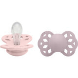 Sucettes en silicone symétriques BIBS Infinity, taille 1, Blossom / Dusky Lilac 2 pcs