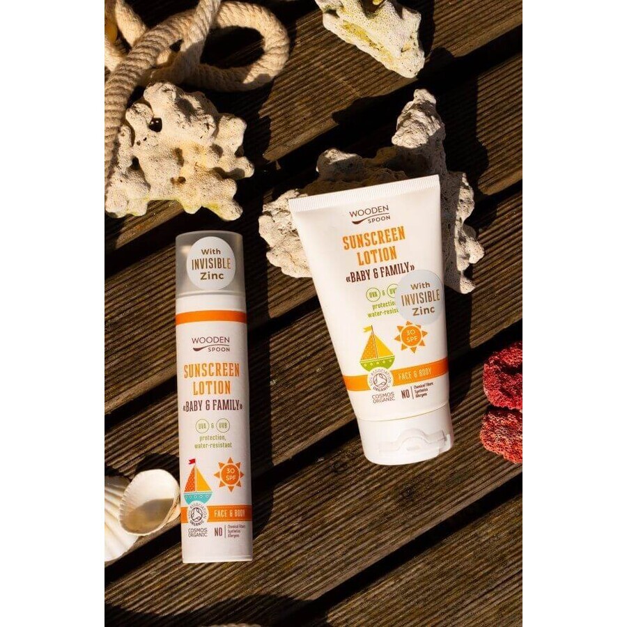 Cuchara de Madera Bebé y Familia Crema Solar SPF30, 100 ml