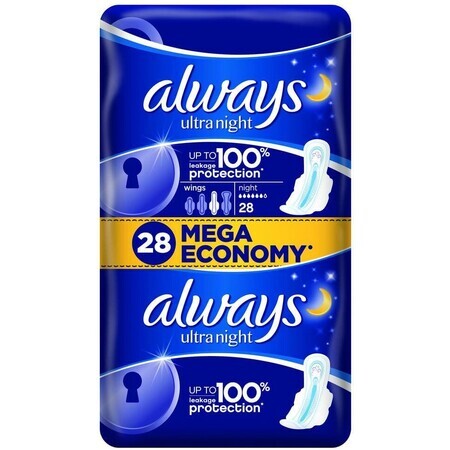 Always Ultra Night Maandverband 28 stuks