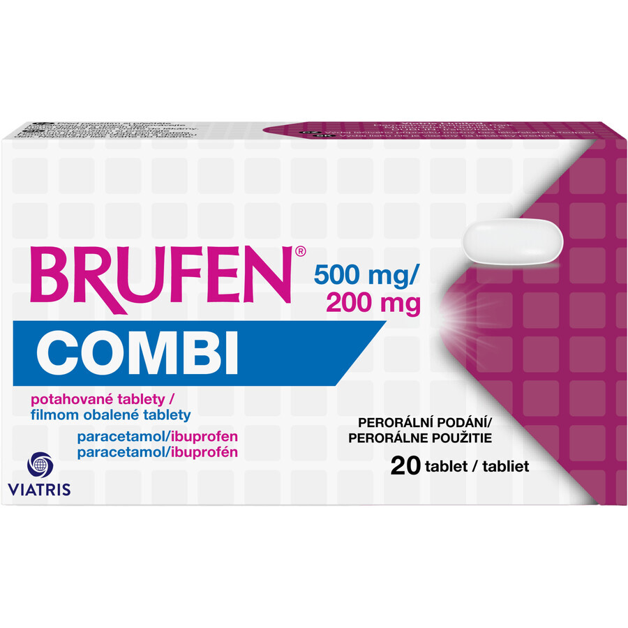 Brufen BRUFEN BRUFEN COMBI TBL FLM 20X500/200 MG 20 comprimidos