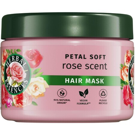 Herbal Essences Mascarilla Suave de Pétalos de Rosa para Cabello Seco 300 ml