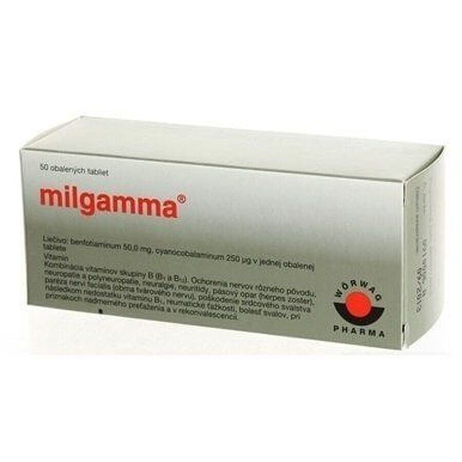 Milgamma 50 mg/250, 50 comprimidos