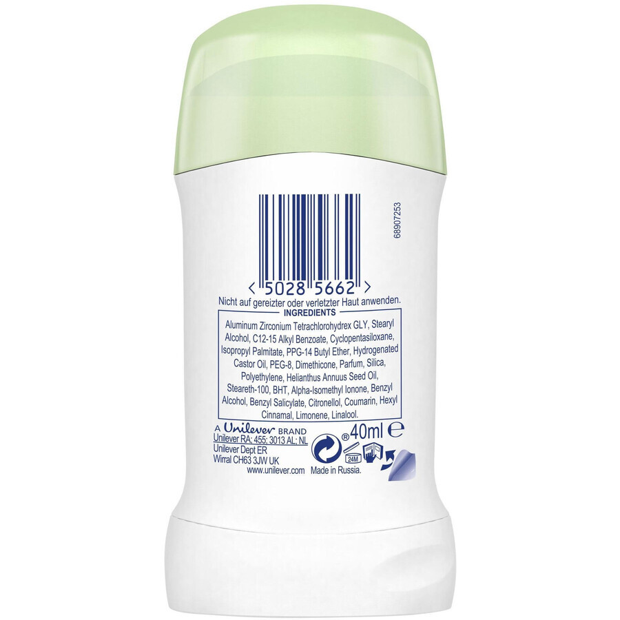 Dove Go Fresh Gurke und Grüner Tee Antitranspirant Solid 40 ml