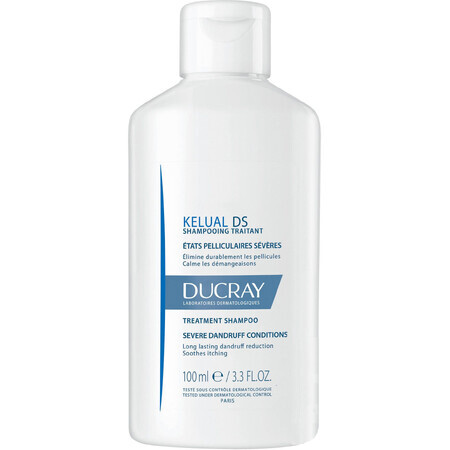 Ducray Kelual DS Shampoo for severe dandruff conditions with intense scalp redness and itching 100 ml