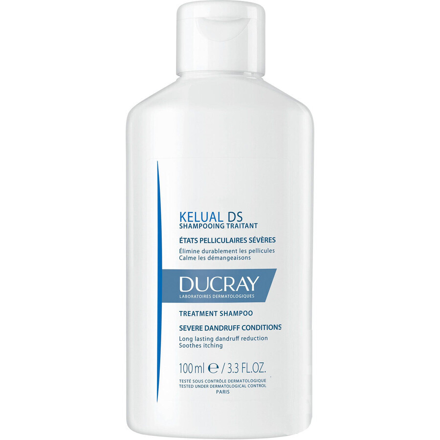 Ducray Kelual DS Shampoo for severe dandruff conditions with intense scalp redness and itching 100 ml