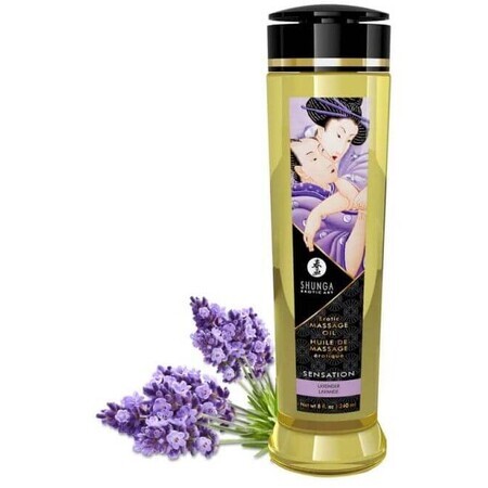 Shunga Sensation Aceite de masaje erótico Lavanda 240 ml