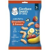 Gerber Snacks Aardbei en banaan maïscrisps 28 g