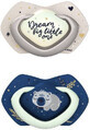 Canpol baby&#39;s Sleepy Koala Symmetrische siliconen fopspeenset Light touch 6-18m blauw 2 stuks