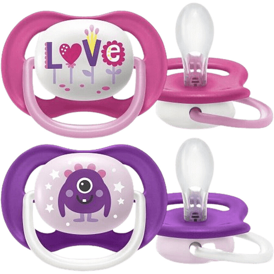 Philips Avent Ultra air play fopspeen 6-18m meisje/jongen 2 stuks