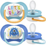 Philips Avent Ultra air play fopspeen 6-18m meisje/jongen 2 stuks