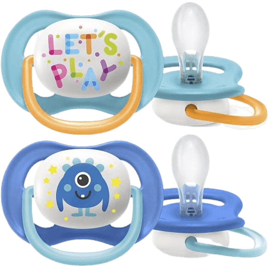 Philips Avent Ultra air play fopspeen 6-18m meisje/jongen 2 stuks