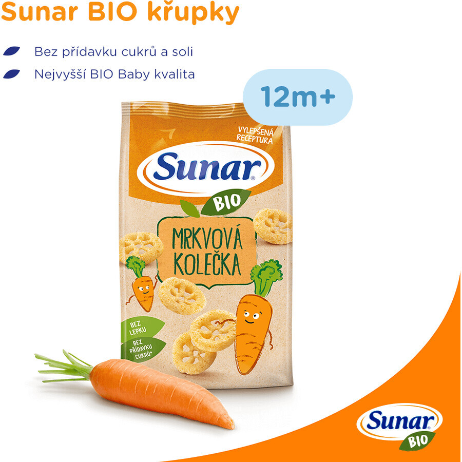 Sunar Biologische baby wortel krokant 45 g