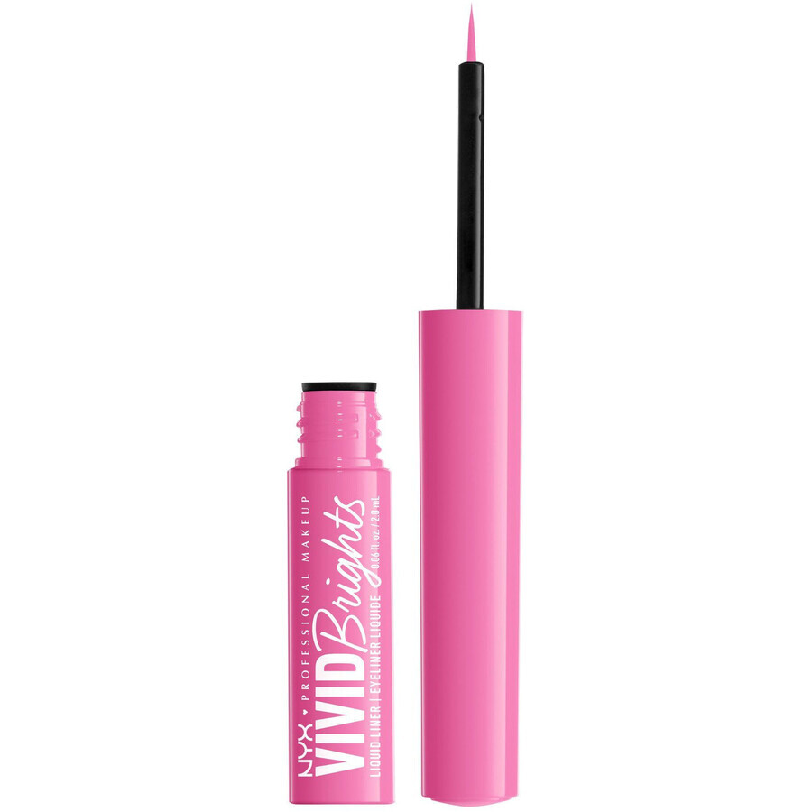 NYX Professional Makeup Eyeliner liquide Vivid Vivid Bright 08 Don't Pink Twice, 2 ml