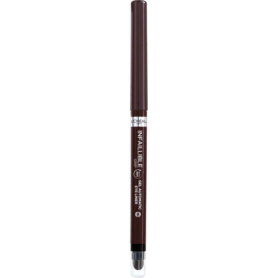 L'Oréal Paris Infaillible Grip 36h Delineador de Ojos Automático de Gel Marrón, 5 g