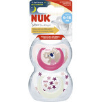 Nuk Fopspeen Ster Den&Nacht 6-18 m roze 2 stuks