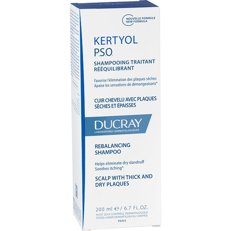 Ducray Kertyol PSO Behandelingsshampoo die het evenwicht van de hoofdhuid herstelt bij psoriasis 200 ml