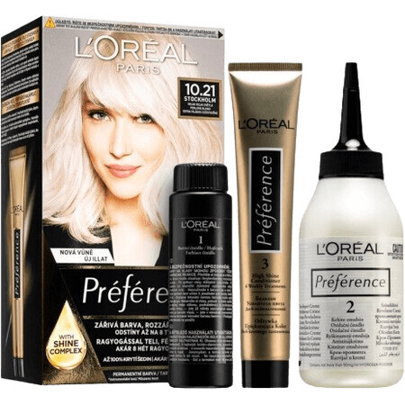 L'Oréal Paris Colore Permanente per Capelli Préférence 10.21 Stockholm Biondo Perla Molto Chiaro 174 ml