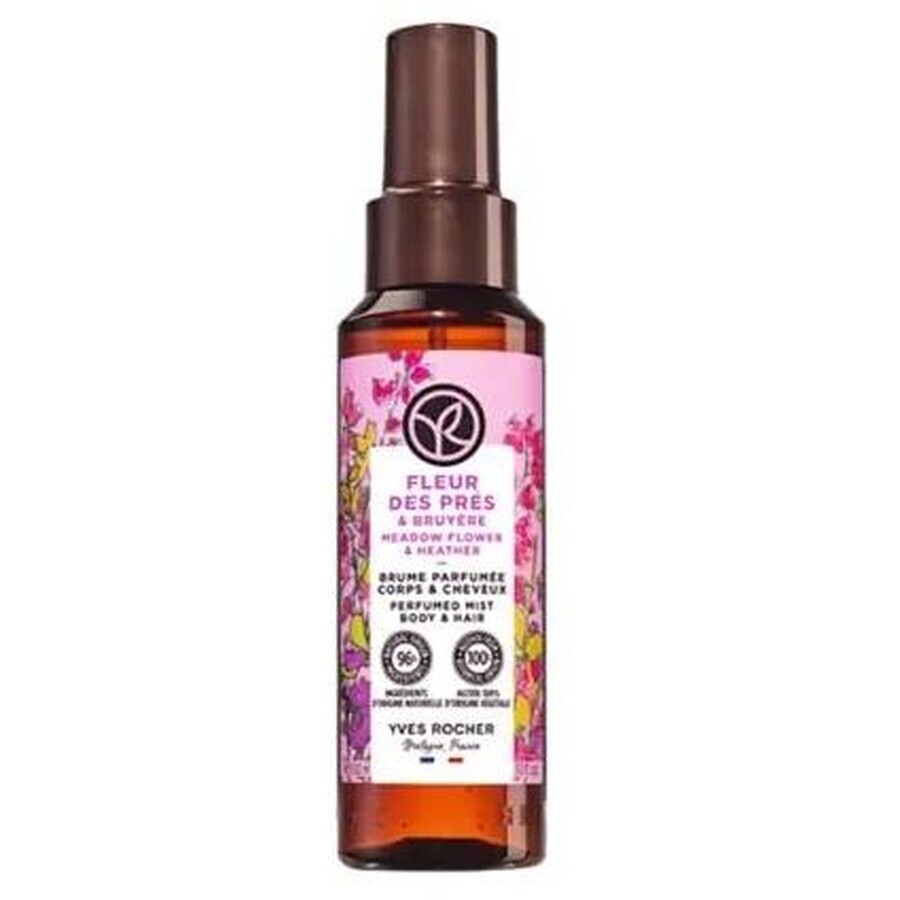 Yves Rocher Spray parfumat pentru corp și păr Meadow flowers & heather 100 ml