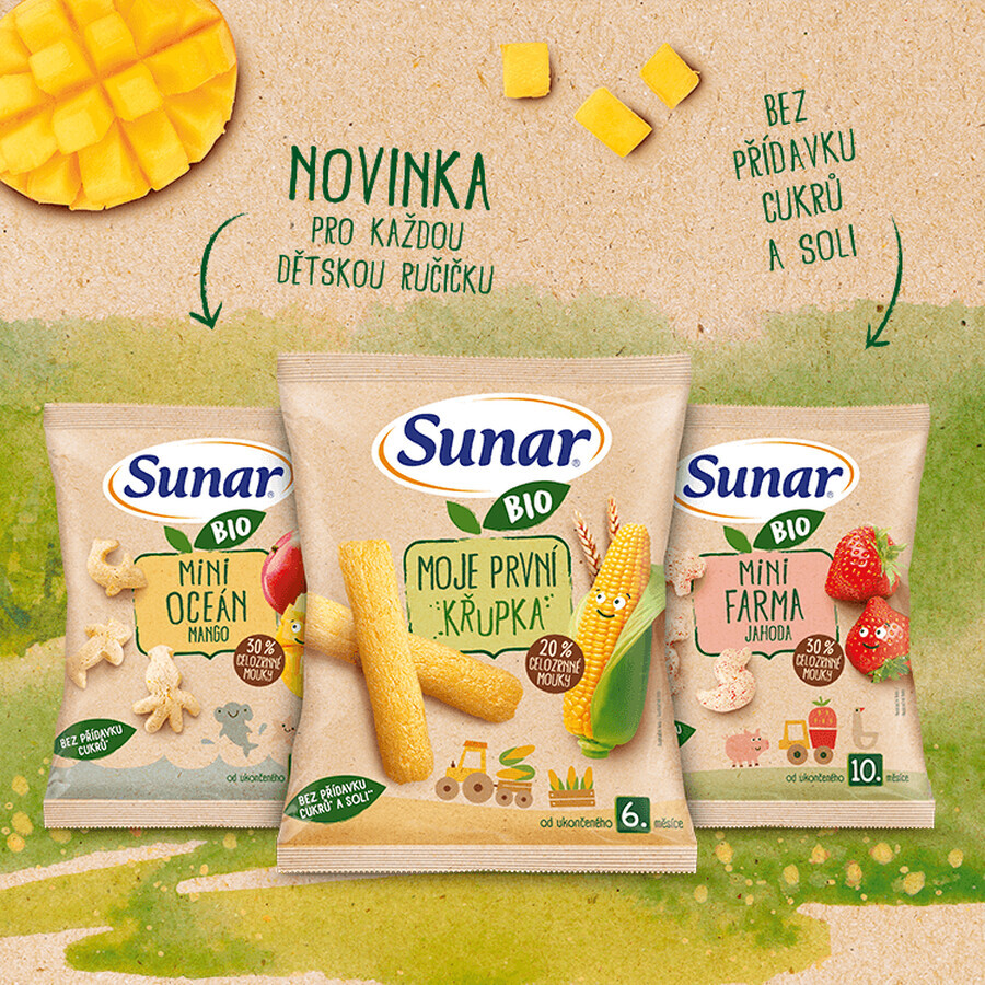 Sunar BIO baby chips mini granja fresa 10m+, 18 g