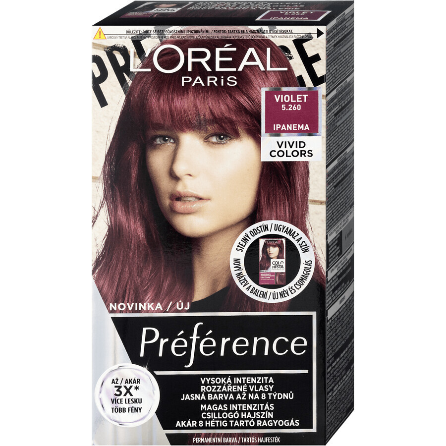 L'Oréal Paris Préférence Vivid Colors coloration permanente 5.260 Ipanema 150 ml