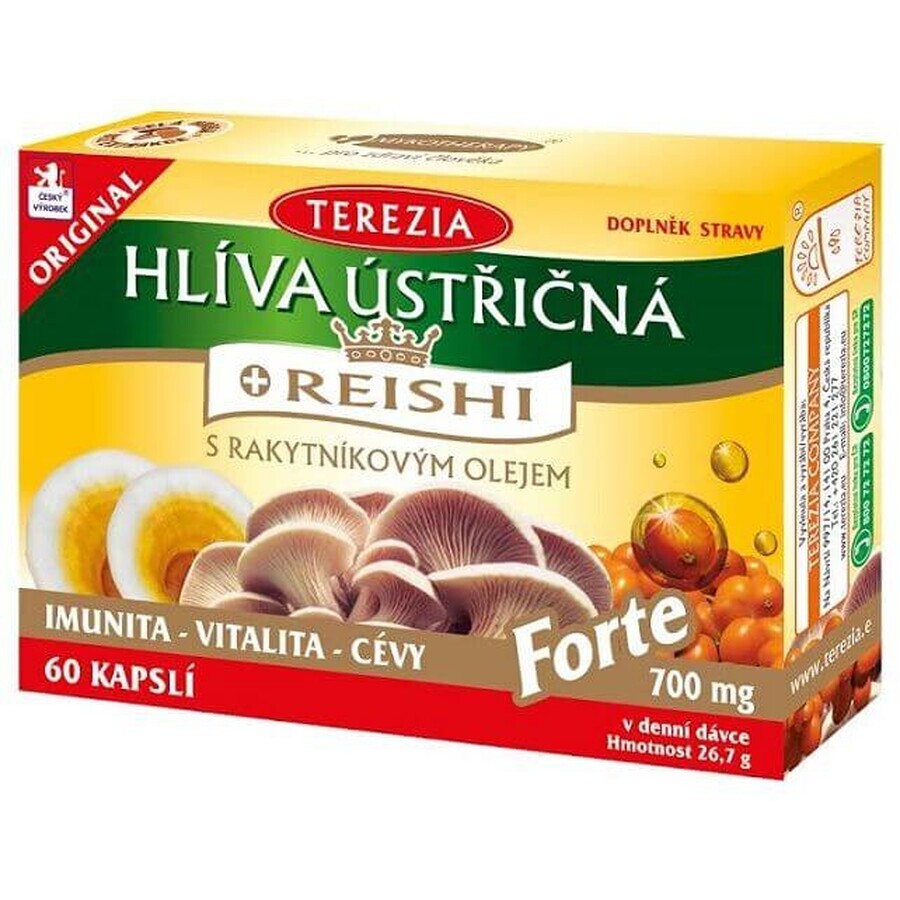 Terezia Seta Ostra + Reishi con Aceite de Espino Amarillo Forte 60 cápsulas