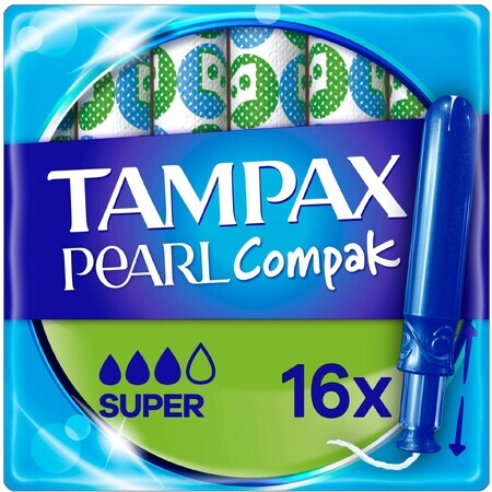 Tampax Compak Pearl Super Tampones con aplicador 16 uds.