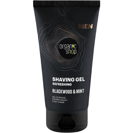 Organic Shop Gel da barba rinfrescante con legno nero e menta 150 ml