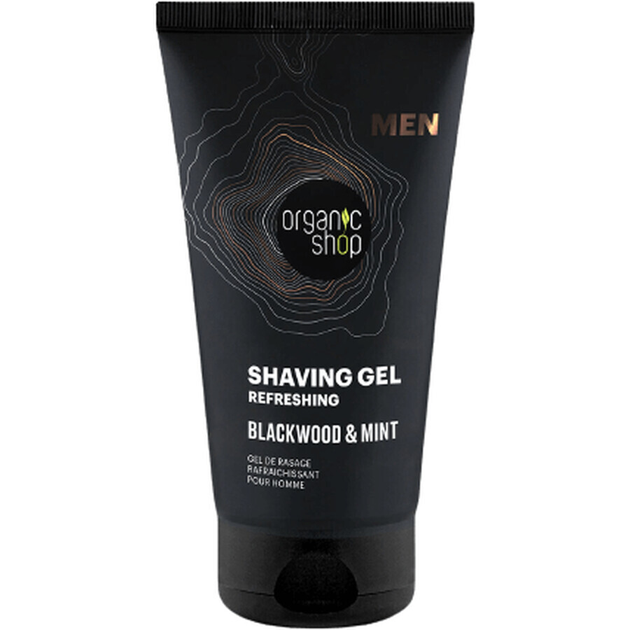 Organic Shop Gel da barba rinfrescante con legno nero e menta 150 ml