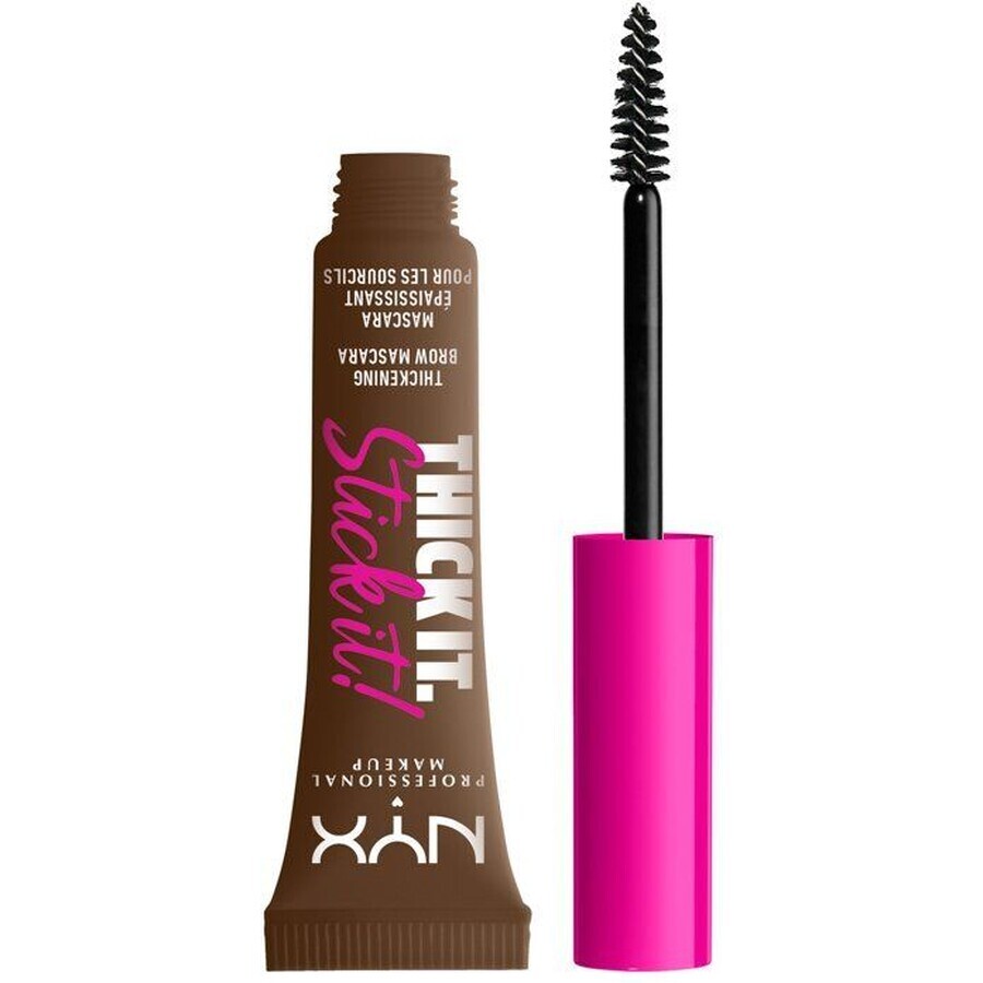 NYX Professional Makeup Thick It Thick It Stick It - Mascara pour les sourcils, brun 7 ml