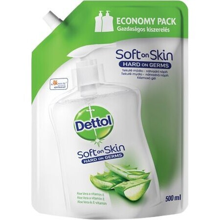 Dettol Recambio Jabón Líquido Aloe Vera y Vitamina E 500 ml