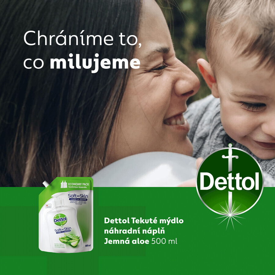 Dettol Recambio Jabón Líquido Aloe Vera y Vitamina E 500 ml