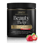 Beauty Help Formule Collagène Ultra-Complexe 9-en-1, Saveur Fraise, 300 g, Zenyth