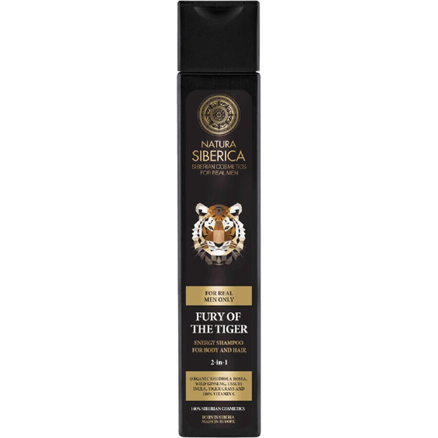 Natura Siberica Men Champú Energizante Cuerpo y Cabello 2en1 Furia del Tigre 250 ml