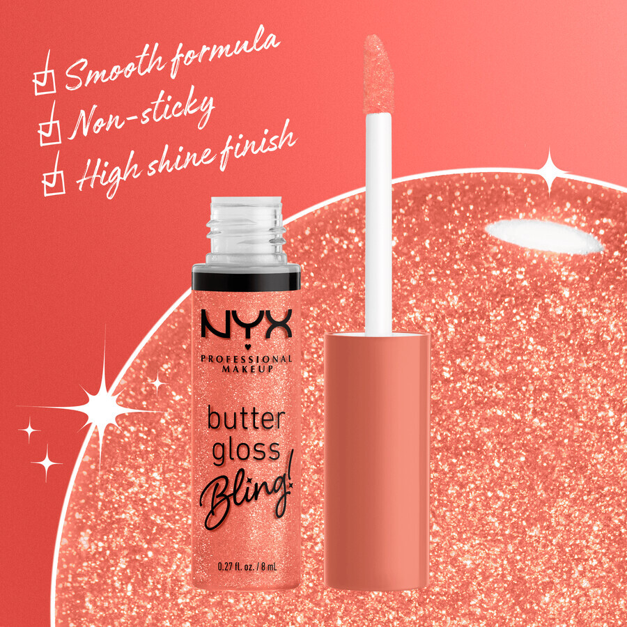 NYX Professionele Make-up Boter Boter Lipgloss Lipgloss bling 02 Dripped Out