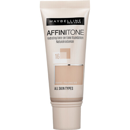 Maybelline New York Affinitone 16-Vanilla Rose Fond de teint hydratant 30 ml