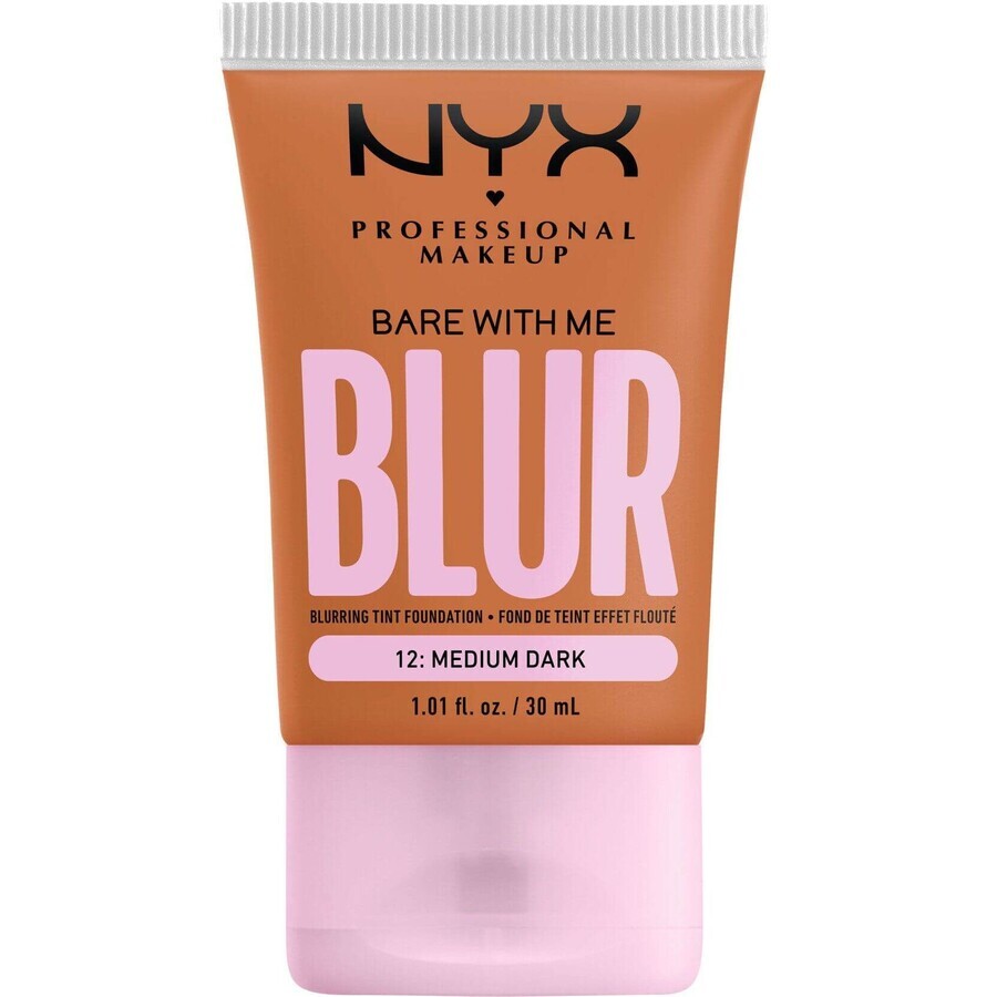 NYX Professional Makeup Bare With Me Blur Tint 12 Maquillage moyennement foncé, 30 ml