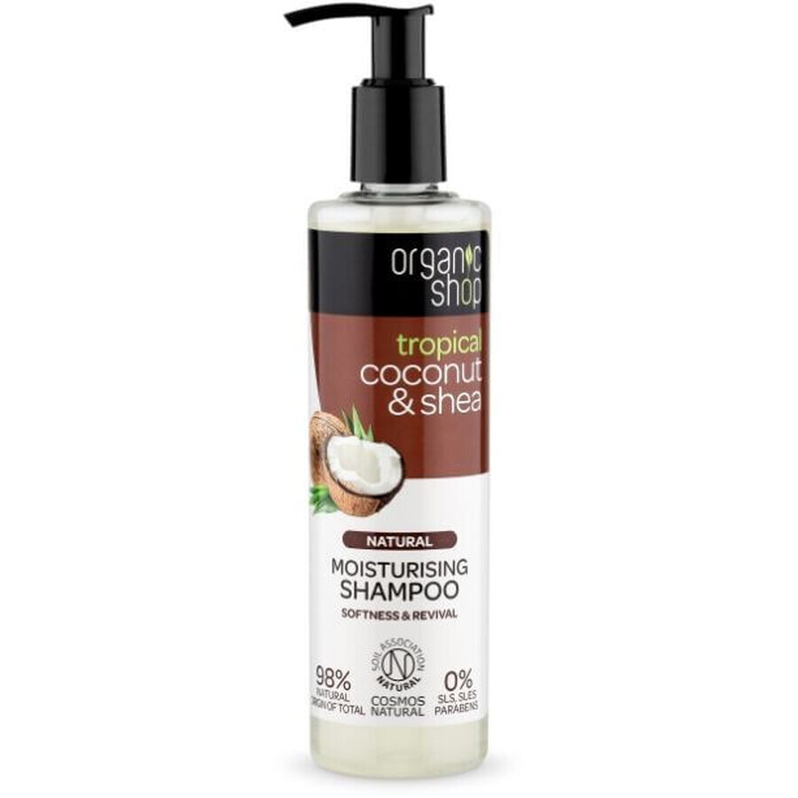 Natura Siberica Organic Shop - Coco y caramelo - Champú hidratante 280 ml