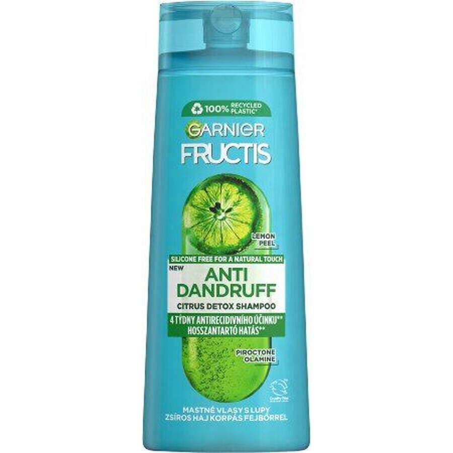 Garnier Fructis Champú Anticaspa Cítricos para cabello graso con caspa, 250 ml