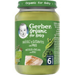 Gerber brócoli ecológico con guisantes y pavo 190 g