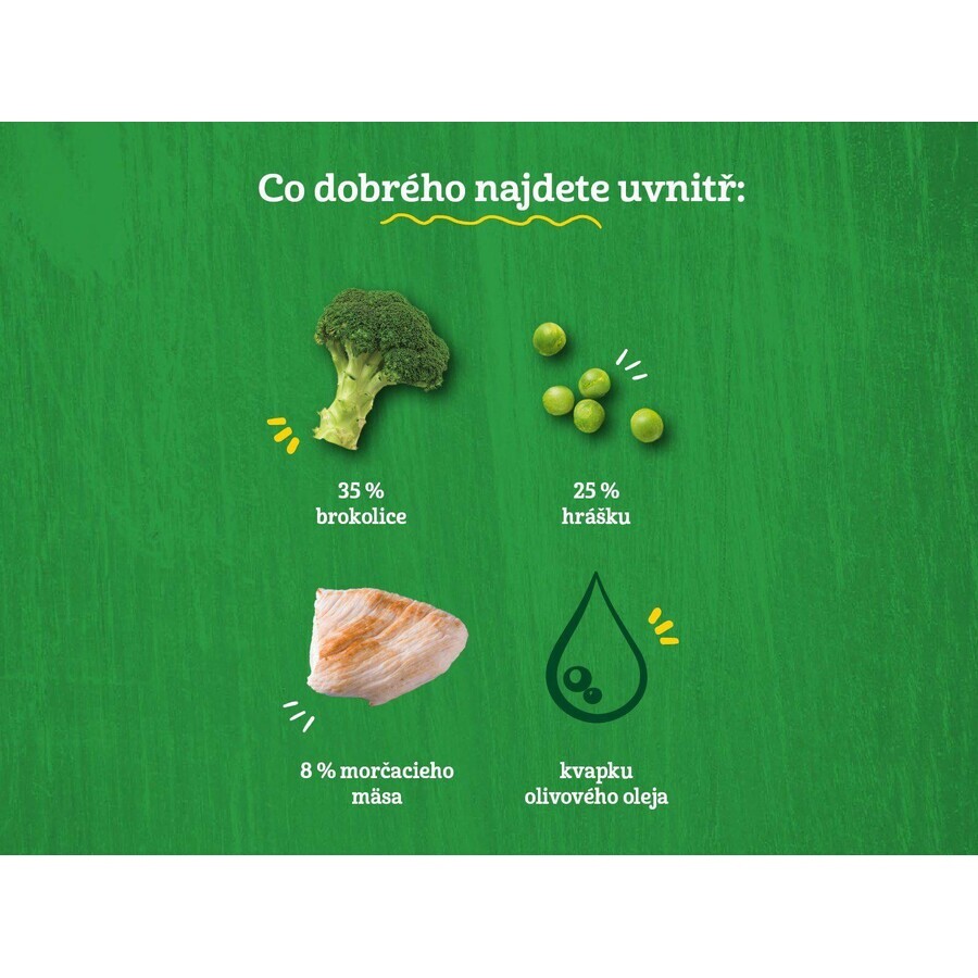 Gerber brócoli ecológico con guisantes y pavo 190 g