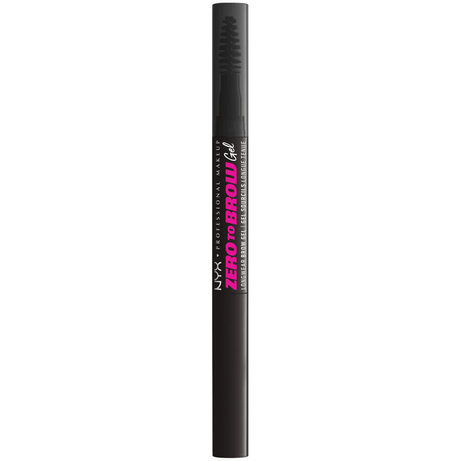 NYX Professionele Make-up Zero To Brow Brow Gel- 08 Zwart 2 ml